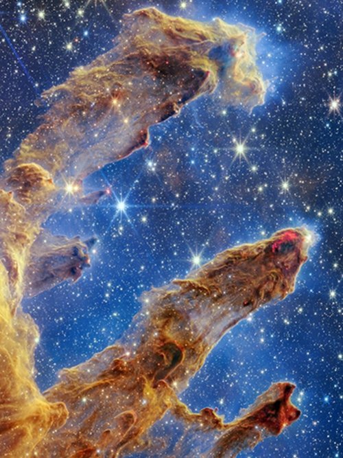 A detailed and colorful Hubble Space Telescope image of the Orion Nebula showcasing star-forming regions and swirling clouds of gas and dust (NASA)